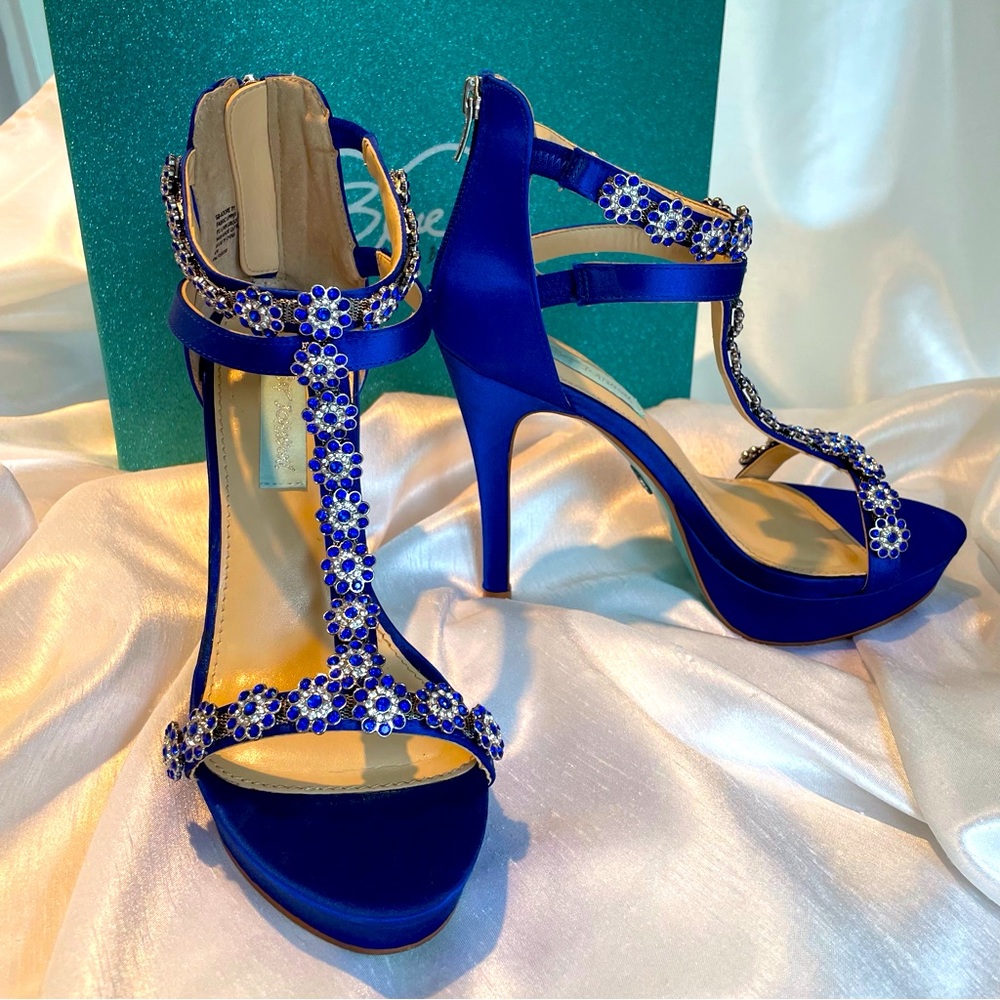 Blue by Betsey Johnson Royal Blue with Flowers